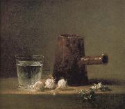 Jean Baptiste Simeon Chardin Water glass coffee pot oil painting on canvas